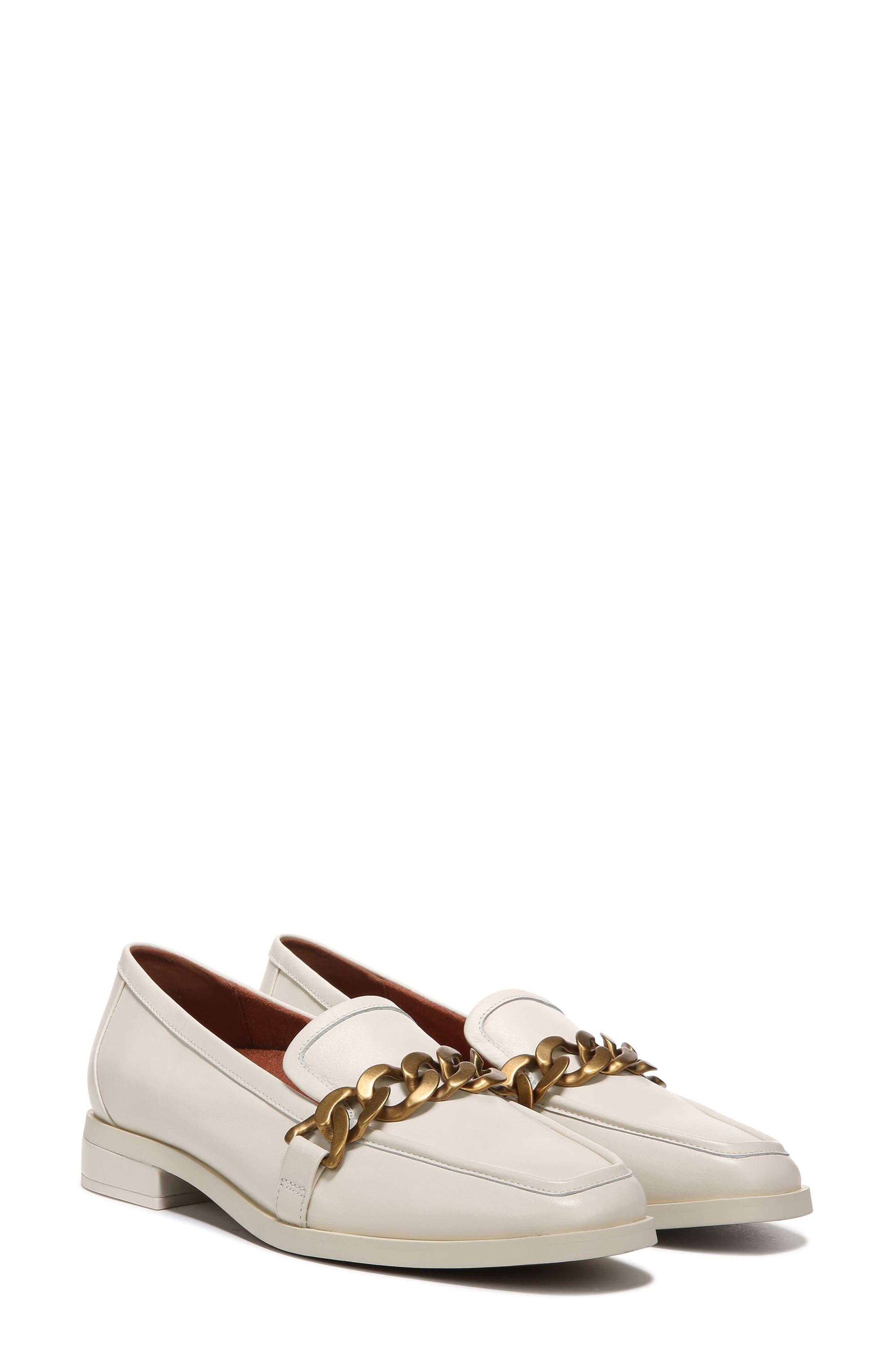 Mizelle Curb Chain Loafer, Alternate, color, CREAM LEATHER