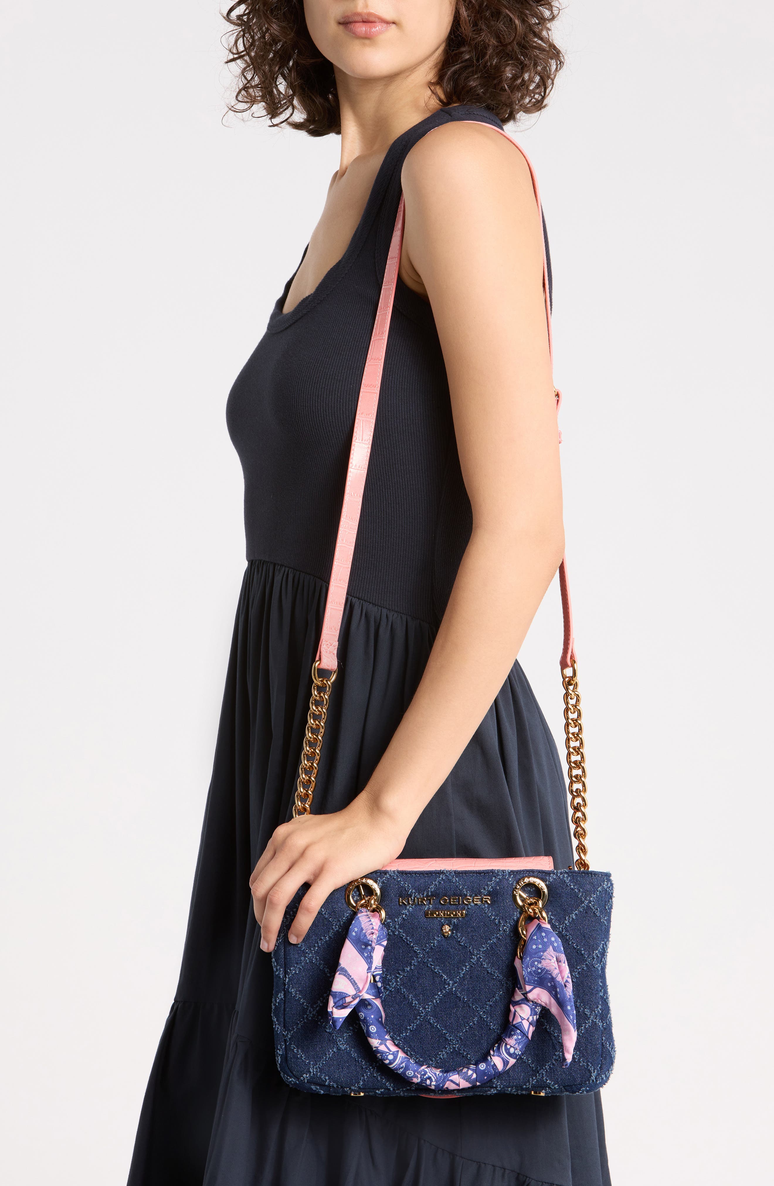Brixton Scarf Shoulder Bag, Alternate, color, NAVY