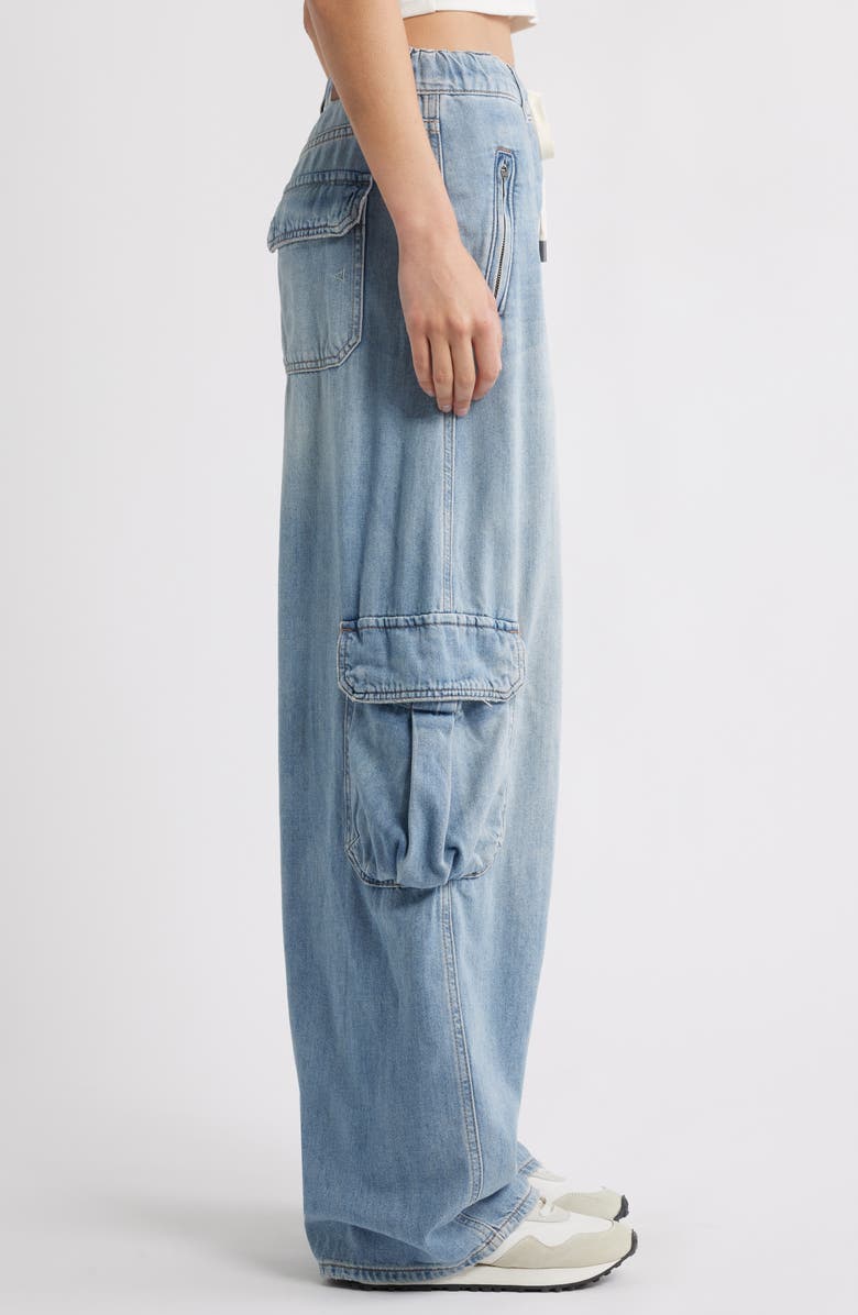HIDDEN JEANS Cargo Barrel Jeans, Alternate, color, Light Wash
