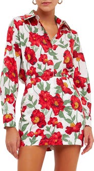 Endless Rose Floral Cotton Button-Up Shirt