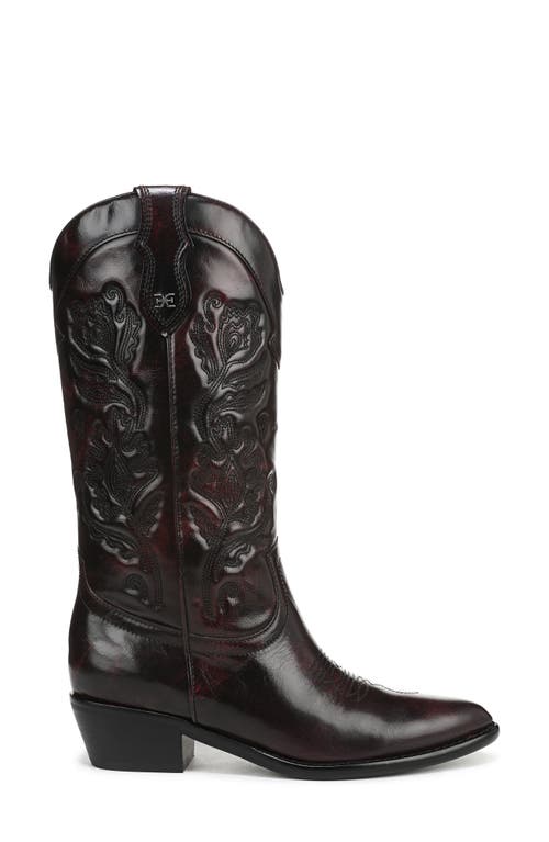 Sam Edelman Rue Western Boot In Burgundy