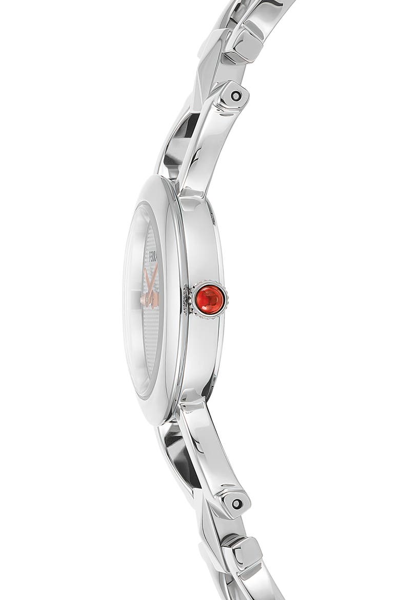 Double Gancio Bracelet Watch, 25mm, Alternate, color, STAINLESS STEEL