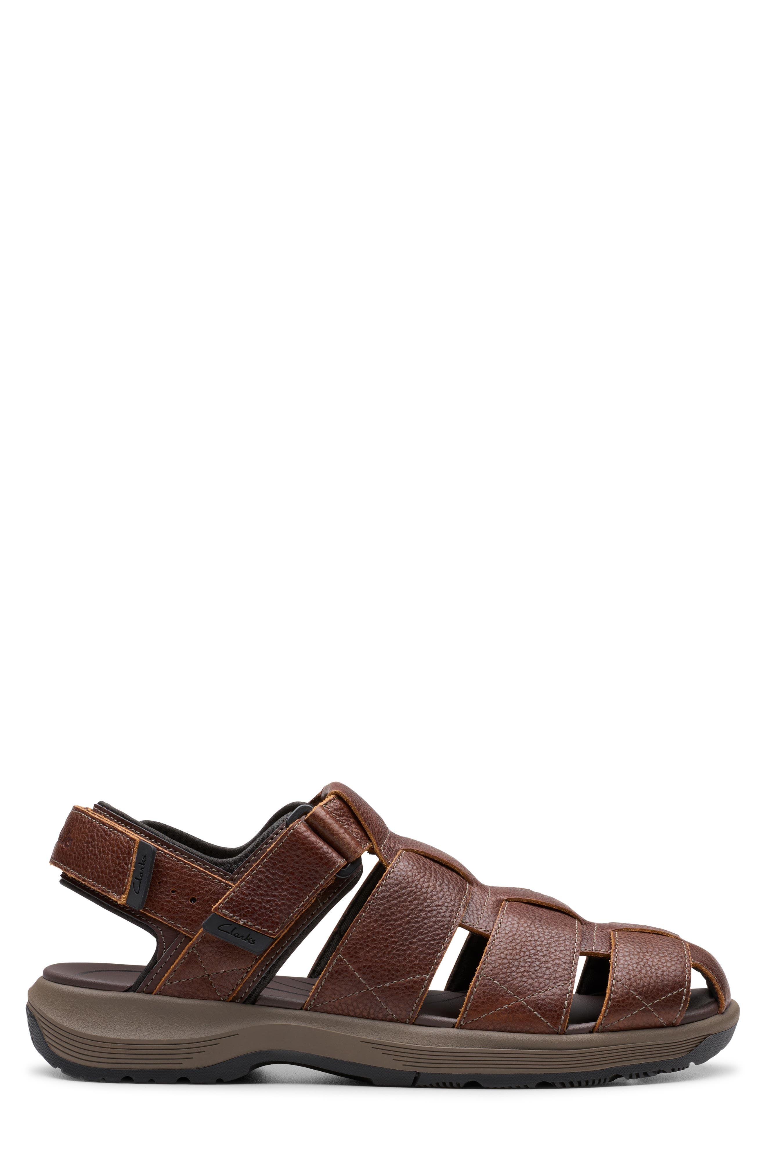 Clarks<sup>®</sup> Guideview Fisherman Sandal, Alternate, color, Brown Leather