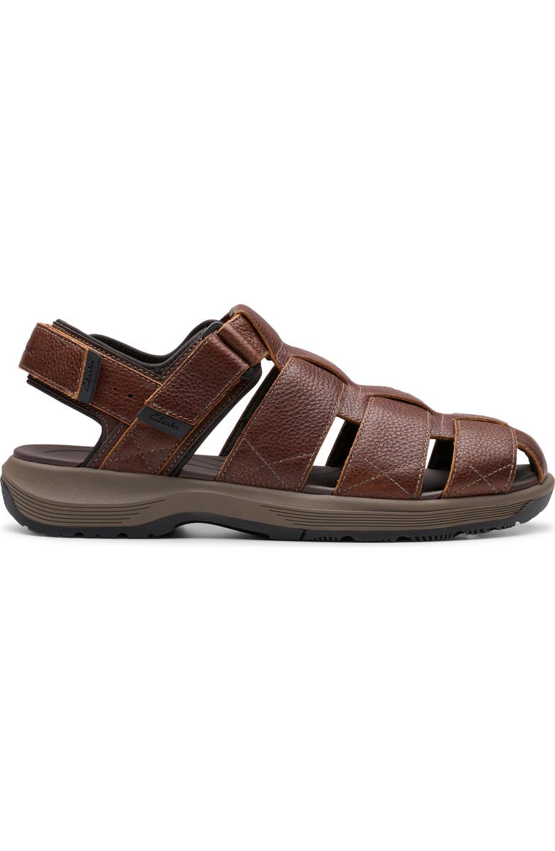Clarks<sup>®</sup> Guideview Fisherman Sandal, Alternate, color, Brown Leather