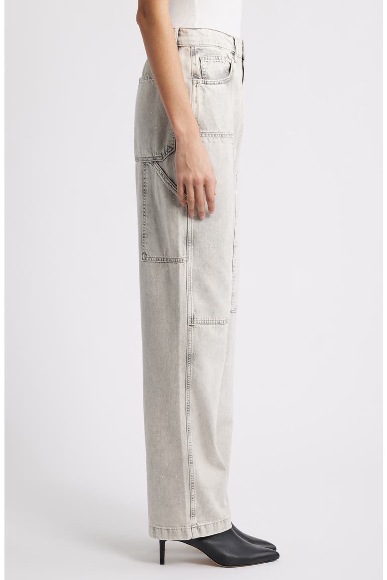 Mia Crystal Carpenter Jeans, Alternate, color, SNOW GREY