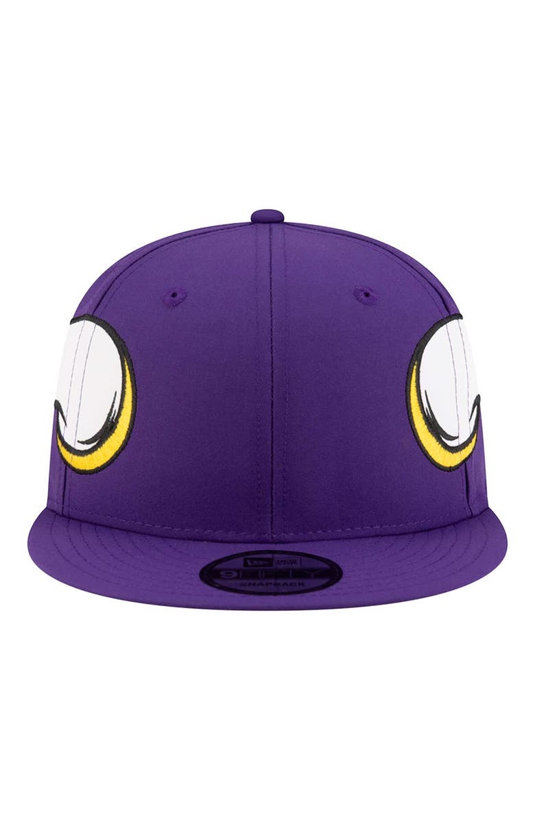 New Era Men's New Era Purple Minnesota Vikings Helmet 9FIFTY Snapback Hat, Alternate, color, Purple