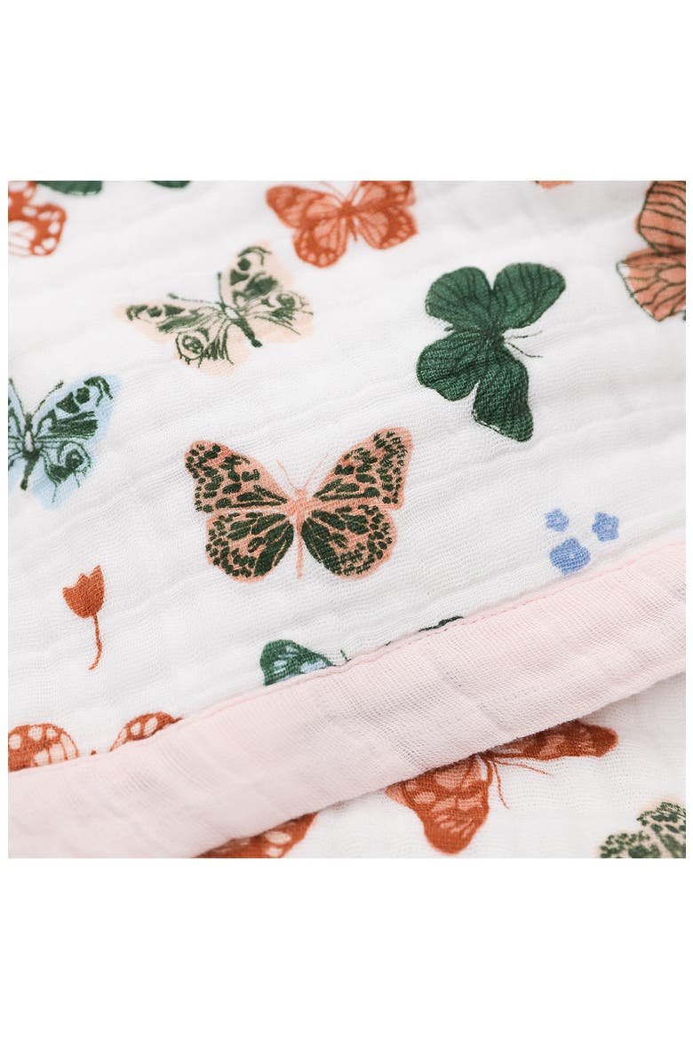 Cotton Muslin Baby Quilt, Alternate, color, BUTTERFLIES