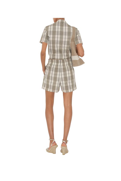 Burberry Check Deck Shorts In Cotton