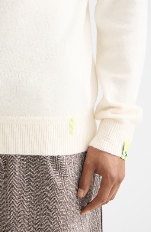Scotch & Soda Soft Knit Crewneck Sweater In White