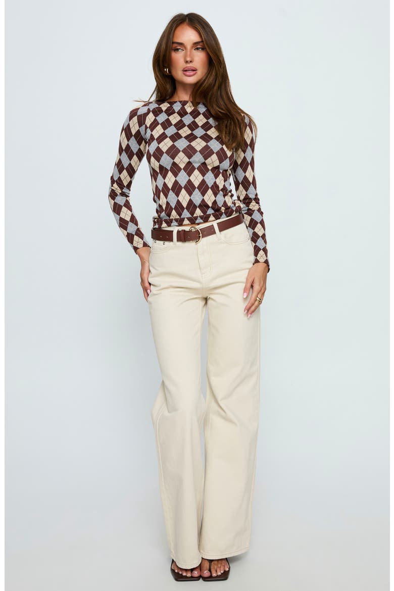 Shonna Long Sleeve Argyle Top, Alternate, color, ARGYLE