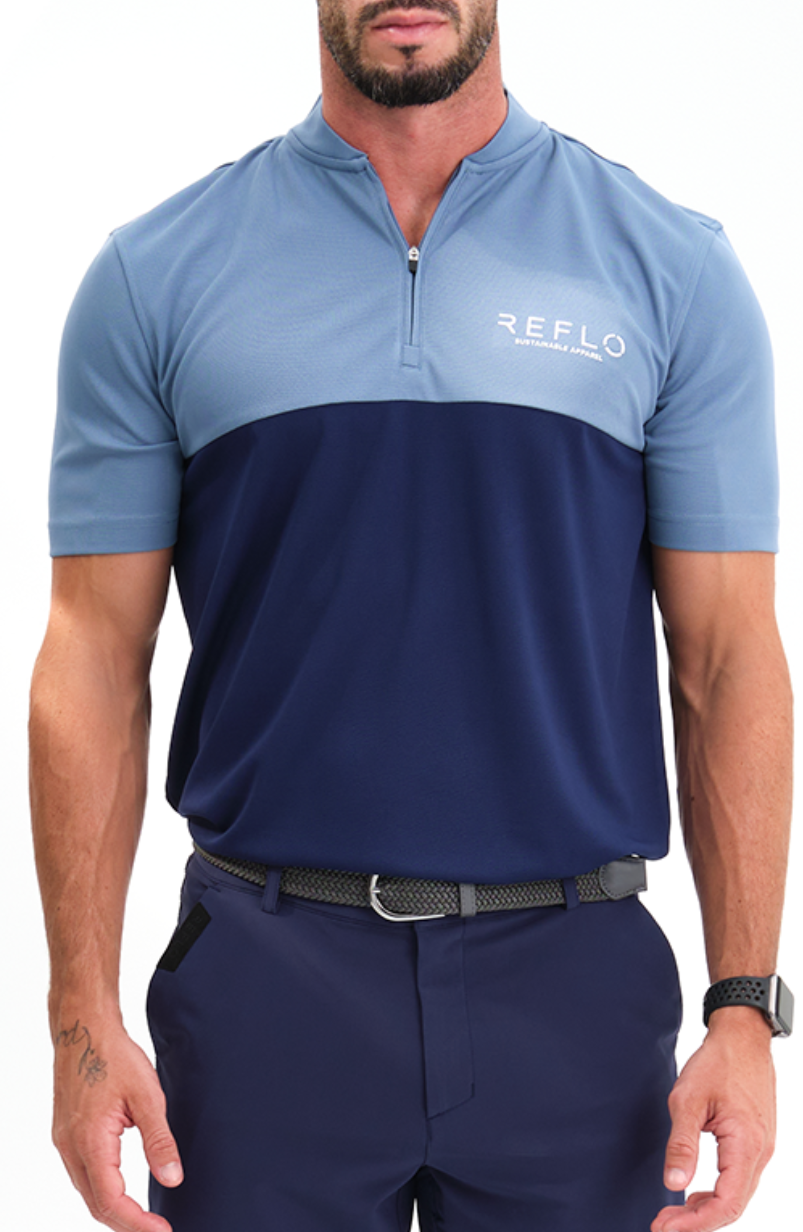 Tobol Modern Zip Performance Polo - image 5