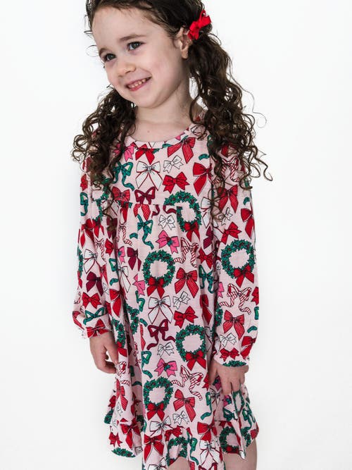 Rufflebutts Girls Holiday Pajama Night Gown In Red