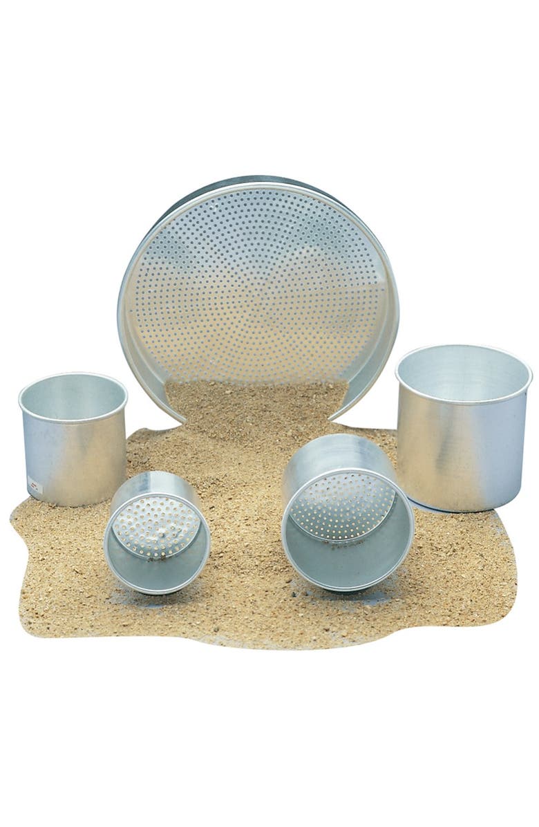 Kaplan Early Learning Company Sand Sifter Set - with Pan Sieve and Four Cans, Alternate, color,