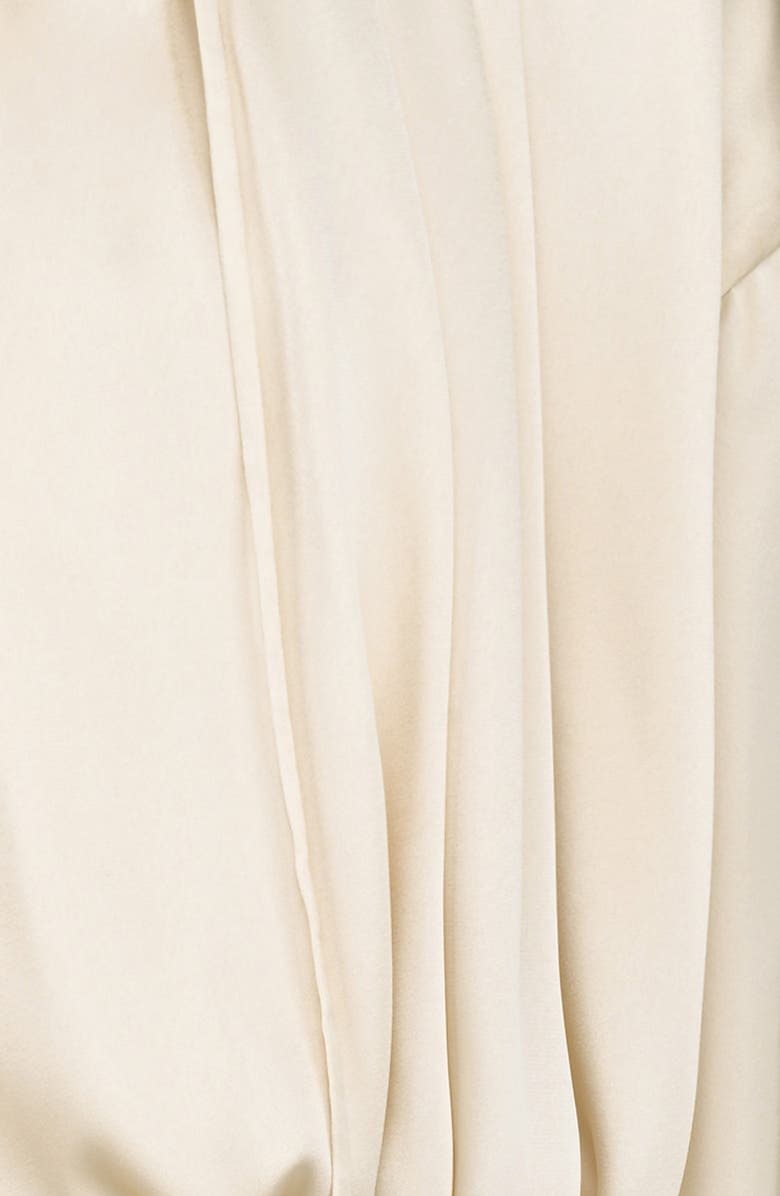 HOUSE OF CB Talia Open Front Matte Satin Top, Alternate, color, Ecru