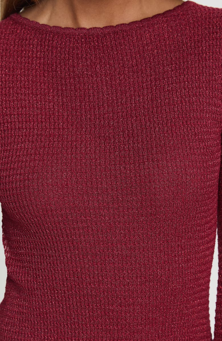 Princess Polly Rhapsody Back Cutout Long Sleeve Knit Minidress, Alternate, color, 