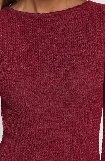 Rhapsody Back Cutout Long Sleeve Knit Minidress