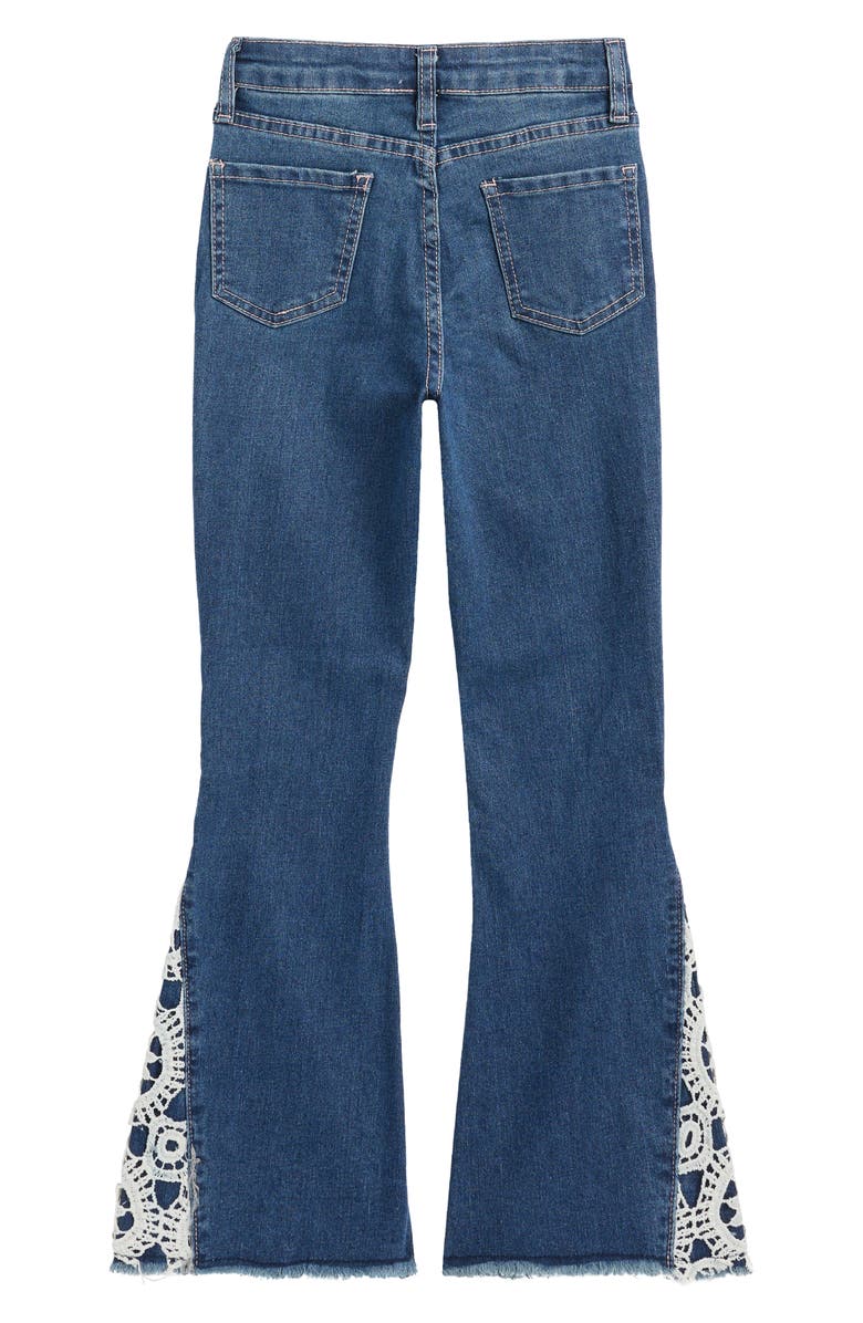 YMI Kids' Gigi Lace Wide Leg Jeans, Alternate, color, Light