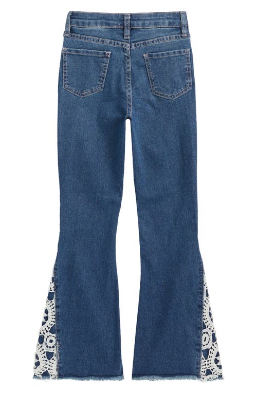 Ymi Kids' Gigi Lace Wide Leg Jeans In Light