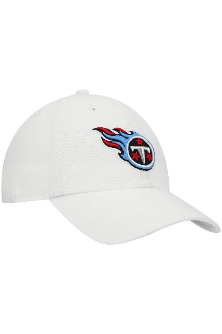 Men's '47 White Tennessee Titans Clean Up Adjustable Hat, Alternate, color, White
