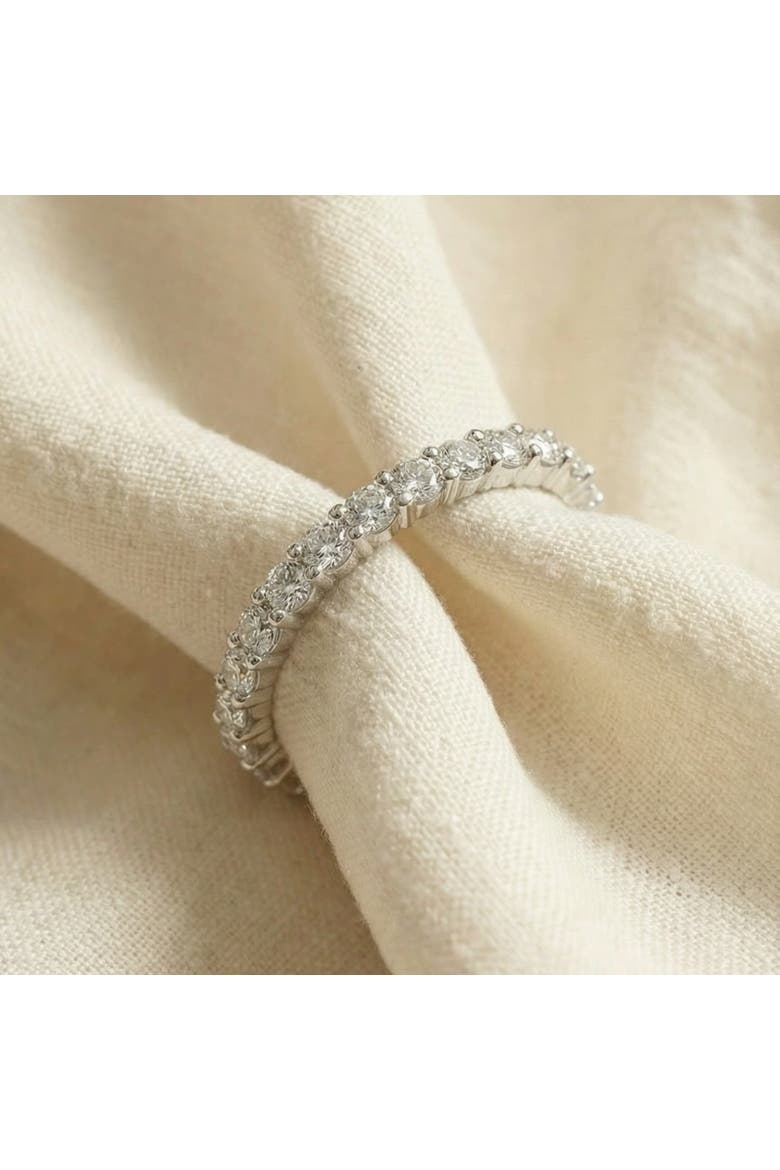 1 1/2 Ct Diamond Eternity Ring Women's Stackable 14k Gold Band Lab Grown, Alternate, color, 14k White Gold
