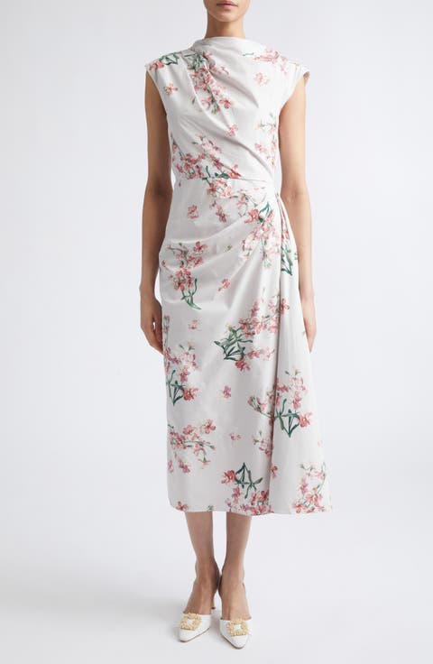 Floral Organic Cotton Midi Dress