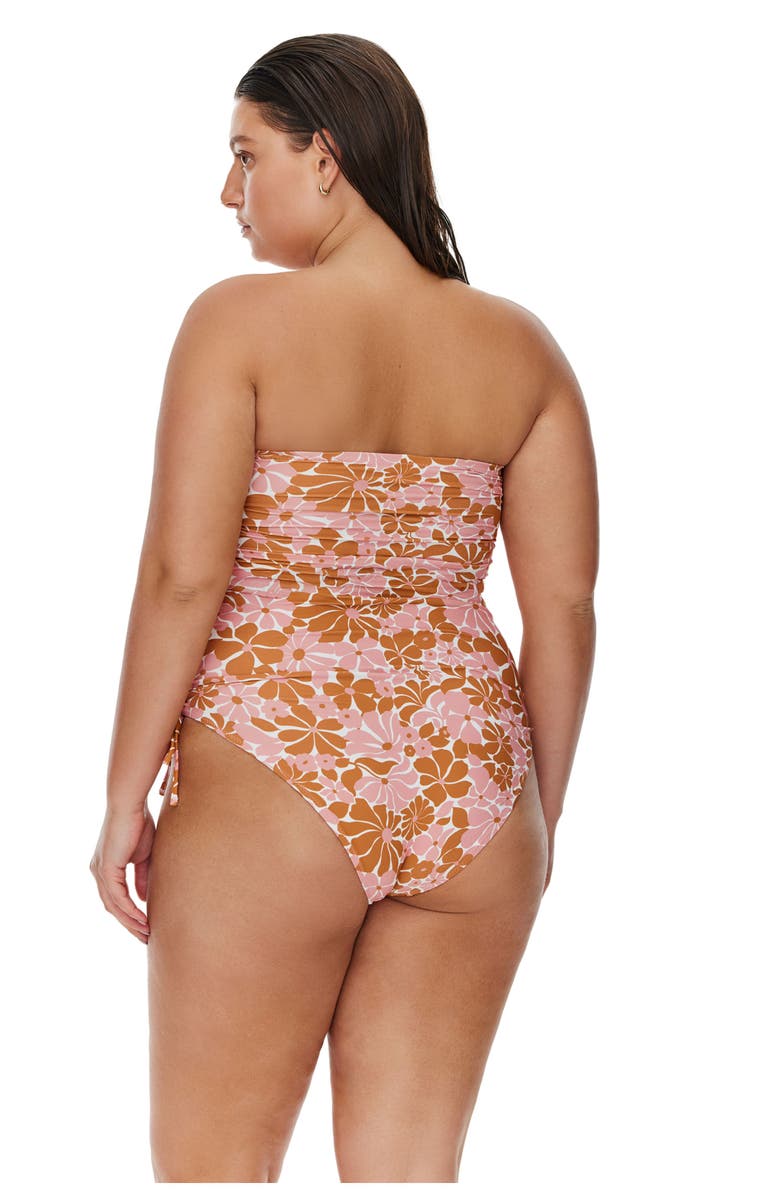 Flirtt Gottex Summer Memories Bandeau One Piece, Alternate, color, Pink-Brown
