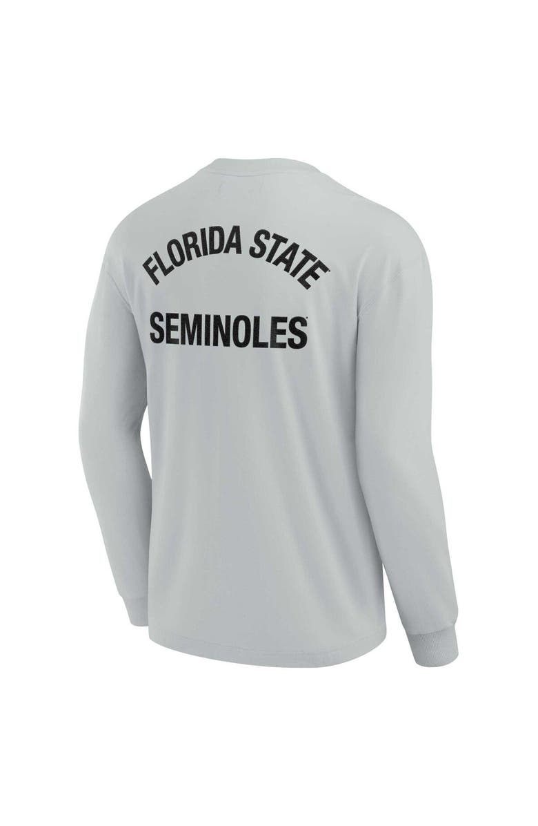 Fanatics Signature Unisex Fanatics Signature Gray Florida State Seminoles Super Soft Long Sleeve T-Shirt, Alternate, color, 