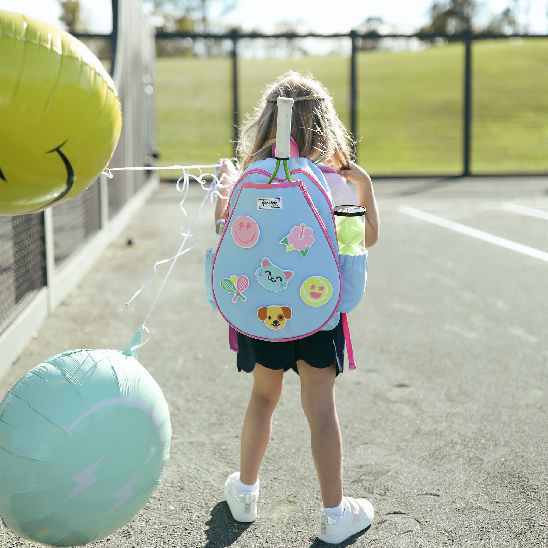 Ame & Lulu Little Patches Tennis backpack, Alternate, color, Disco & Friends