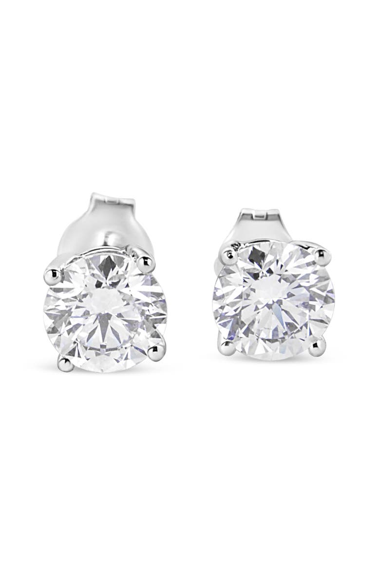 14K White Gold 1 3/4 Cttw Lab Grown Round Brilliant Diamond Solitaire Stud Earring, Main, color, White Gold