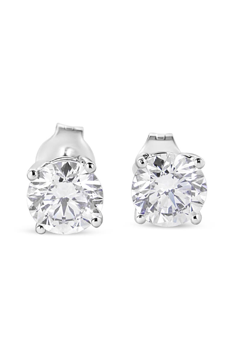 Haus of Brilliance 14K White Gold 1 3/4 Cttw Lab Grown Round Brilliant Diamond Solitaire Stud Earring, Main, color, White Gold