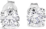 Haus of Brilliance 14K White Gold 1 3/4 Cttw Lab Grown Round Brilliant Diamond Solitaire Stud Earring