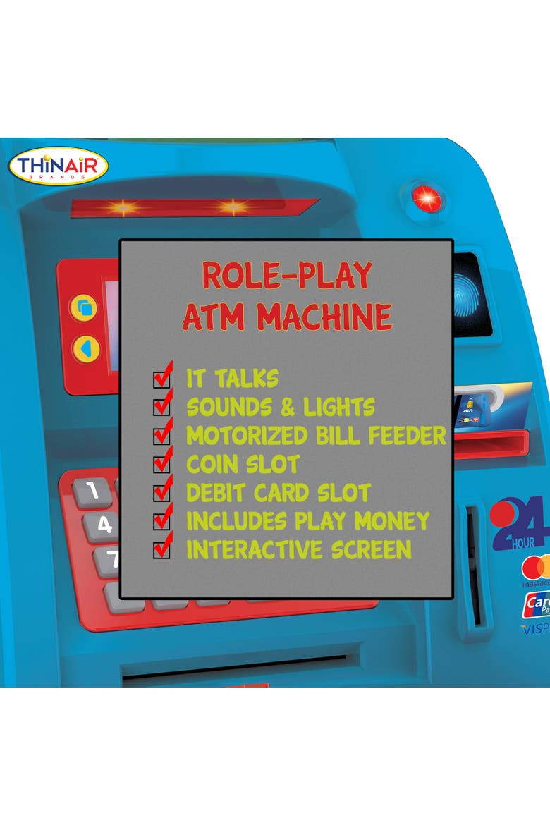 Atm, Lights & Sounds, Interactive Piggy Bank, Toy Money 3+, Alternate, color, Multicolored