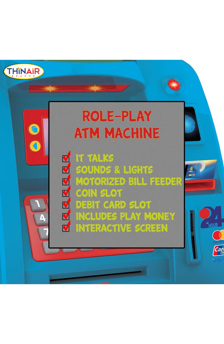 Playful Minds Atm, Lights & Sounds, Interactive Piggy Bank, Toy Money 3+, Alternate, color, Multicolored