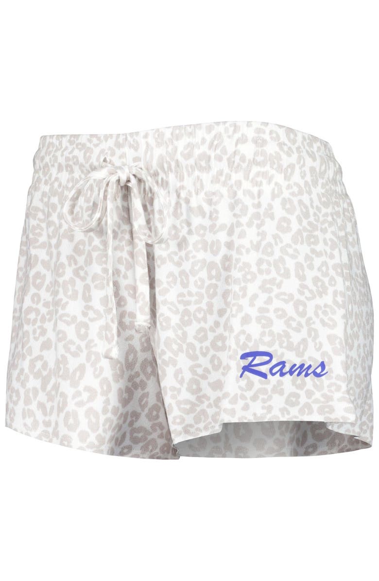 CONCEPTS SPORT Women's Concepts Sport White/Cream Los Angeles Rams Montana Knit T-Shirt & Shorts Sleep Set, Alternate, color, White