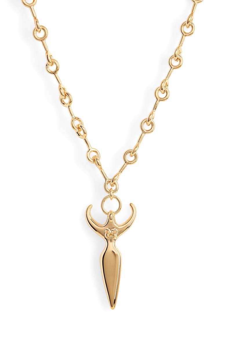 Femininities Pendant Necklace, Alternate, color, GOLD