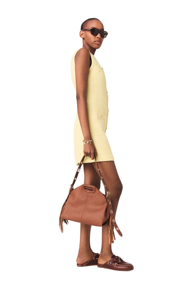 Short tweed dress, Alternate, color, Pale yellow