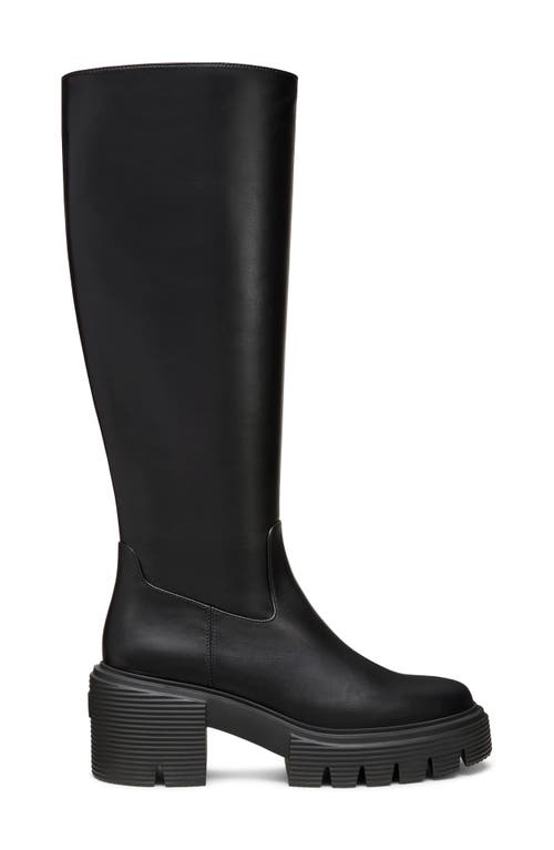 Stuart Weitzman Soho Calf-length Leather Boots In Black