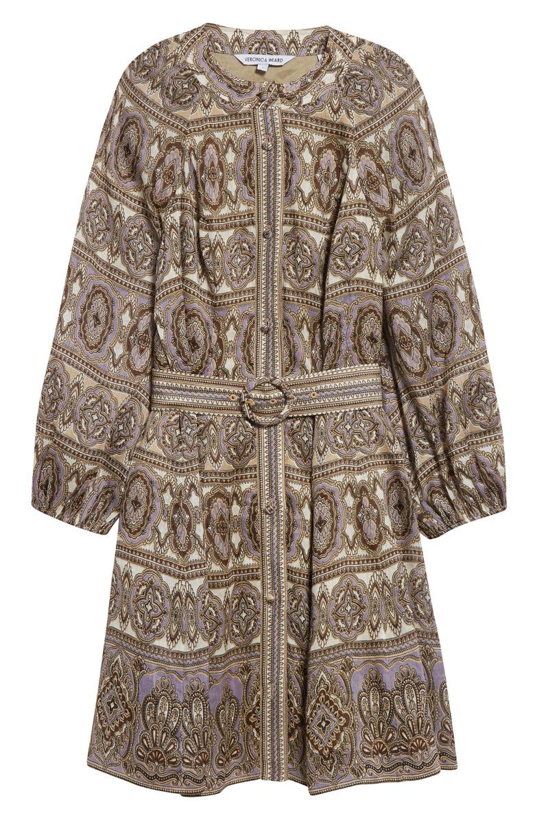 Veronica Beard Kumar Paisley Linen & Silk Dress, Alternate, color, 