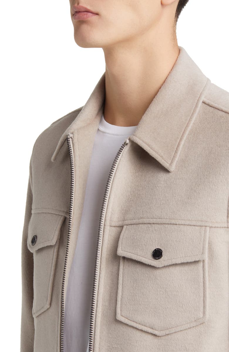 Ted Baker London Somerss Wool Blend Trucker Jacket, Alternate, color, 