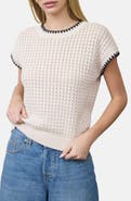 Blu Pepper Open Knit Short Sleeve Sweater