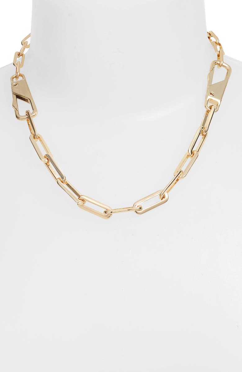 JENNY BIRD Goldwing Link Collar Necklace, Alternate, color, High Polish Gold