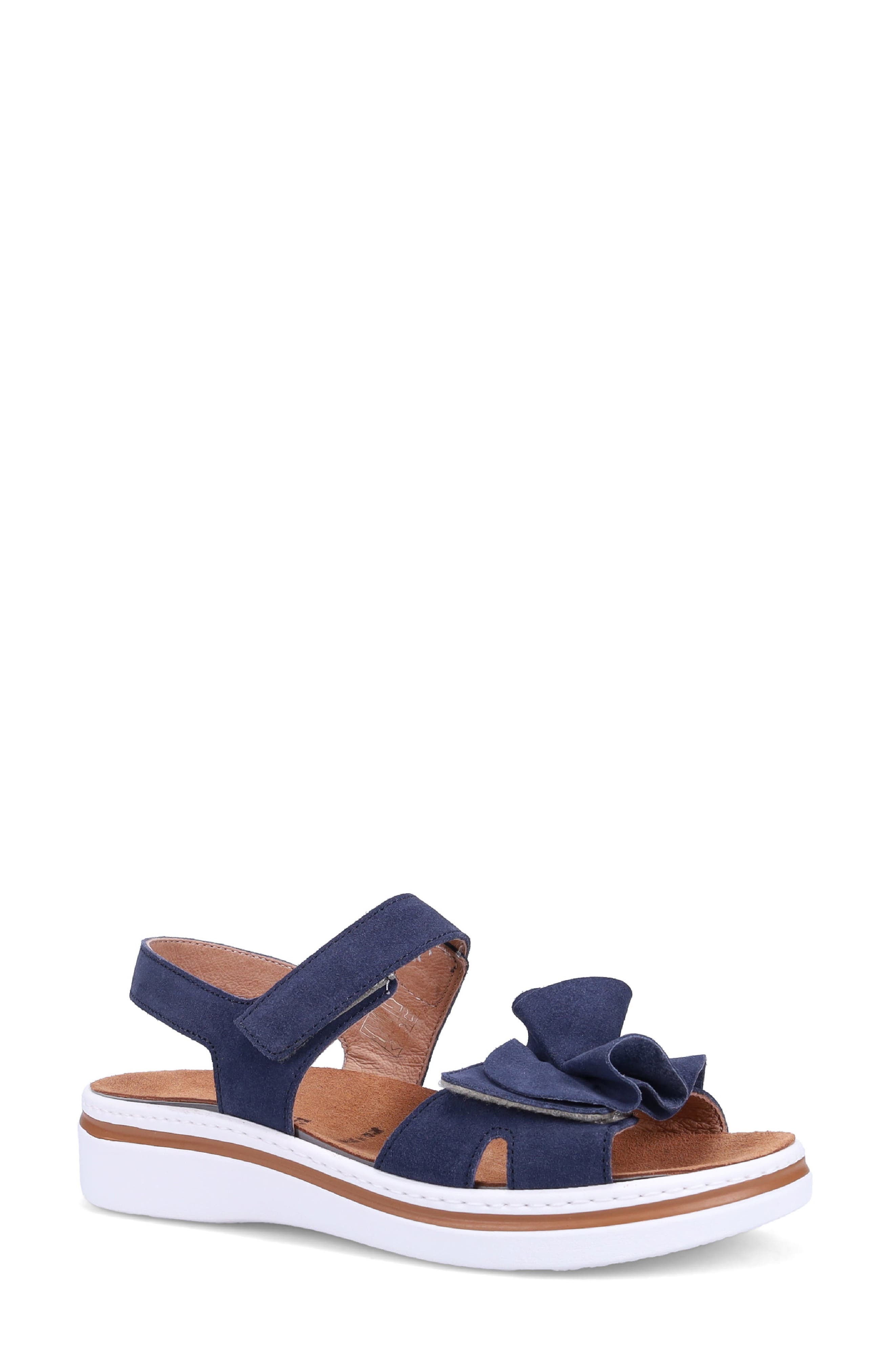 Ron White Frances Slingback Platform Wedge Sandal, Main, color, French Navy