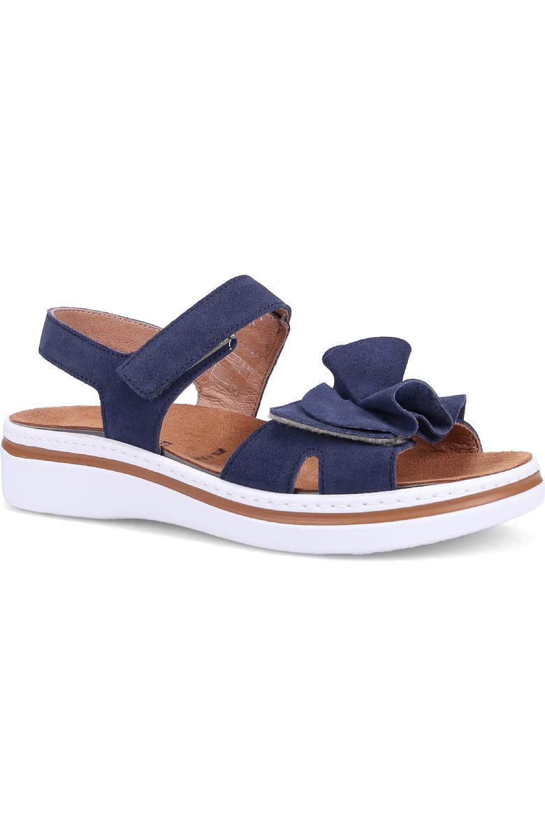 Ron White Frances Slingback Platform Wedge Sandal, Main, color, French Navy