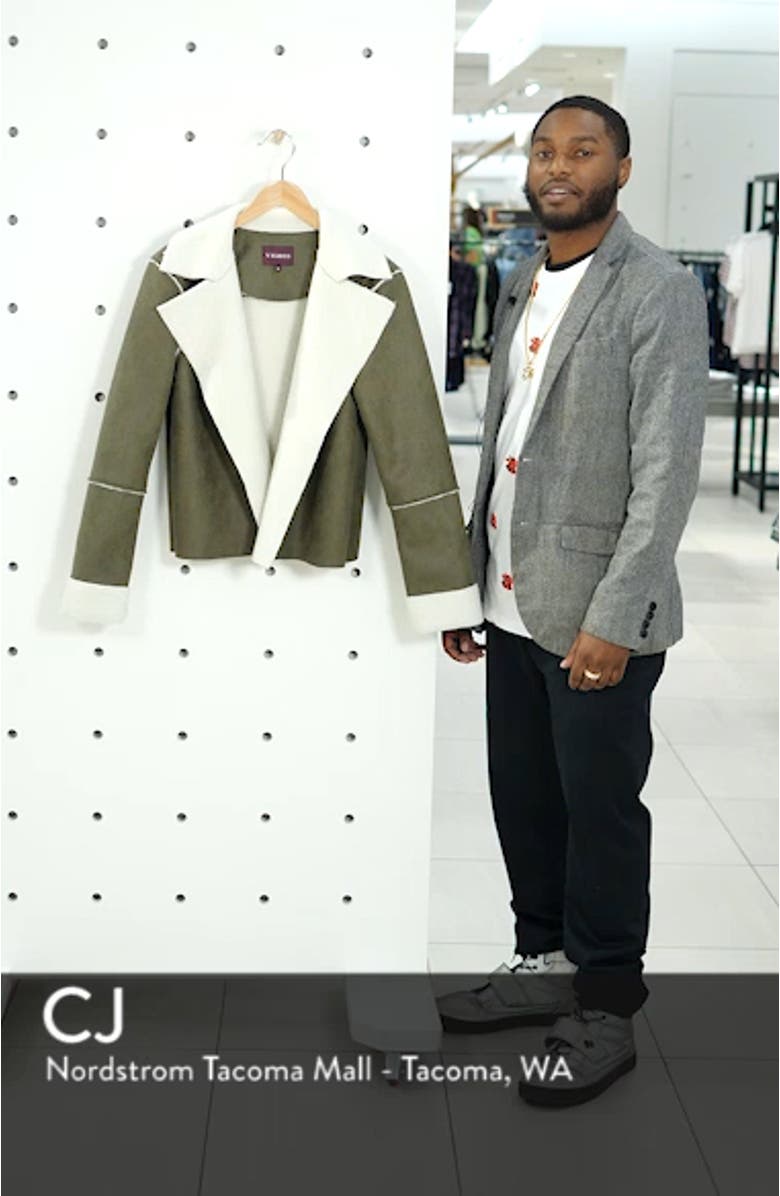 Faux Shearling Moto Jacket, sales video thumbnail