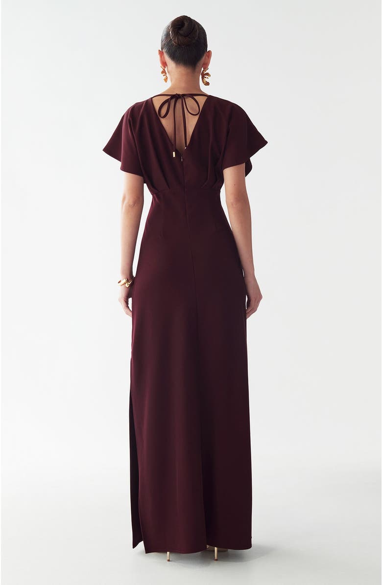 BWLDR Aura Maxi Dress, Alternate, color, Burgundy