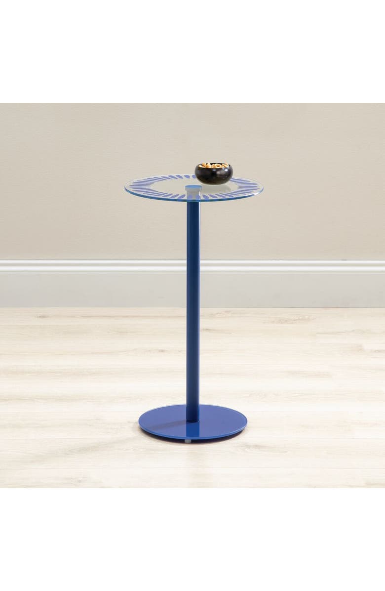 iDesign Round Printed Short Stiped Table, Alternate, color,