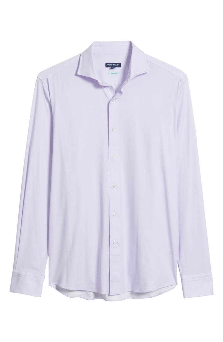 Peter Millar Crown Crafted Excursionist Flex Micro Stripe Button-Up Shirt, Alternate, color, Wisteria