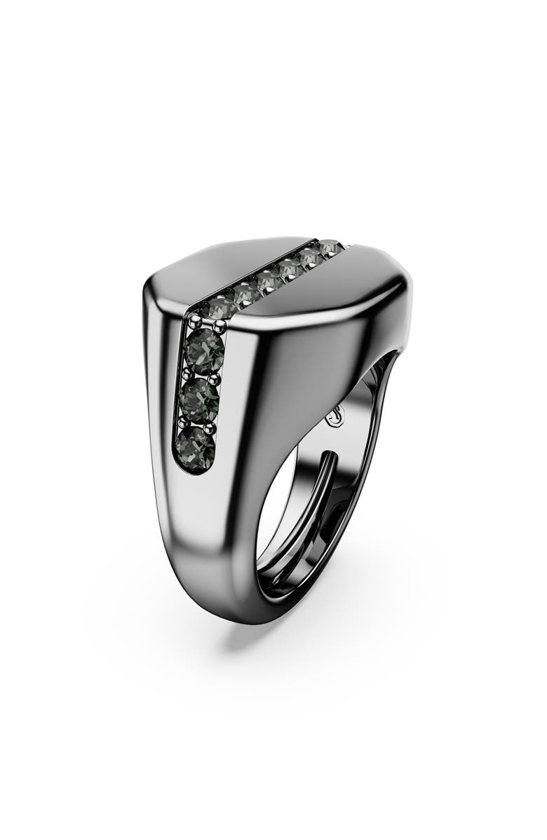Swarovski Dextera Signet Ring, Alternate, color, Silver