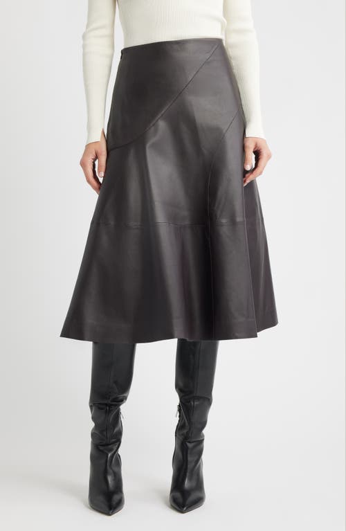 Hugo Boss Boss Sevani A-line Leather Skirt In Black