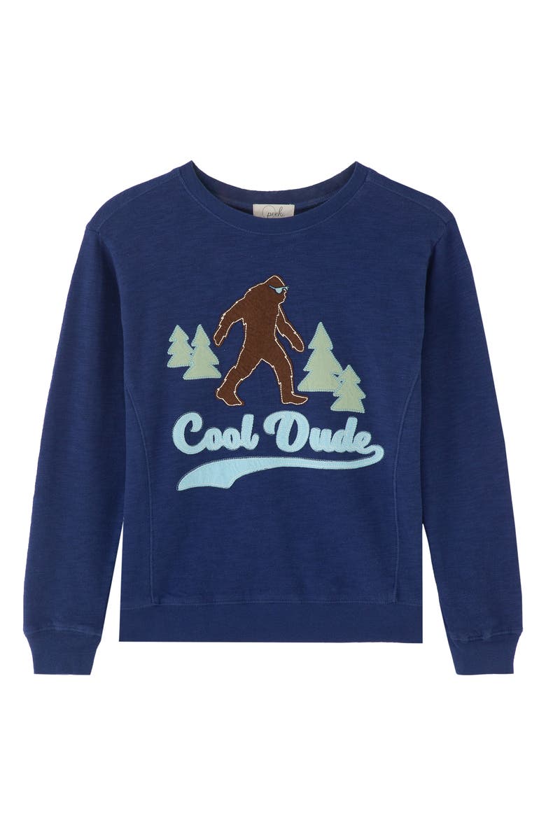 Peek Aren't You Curious Kids' Morris Cool Dude Yeti Sweatshirt, Main, color, 